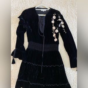 Rahi Cali Velvet Mini Dress size small